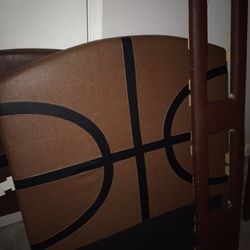Twin football and basketball bed frame