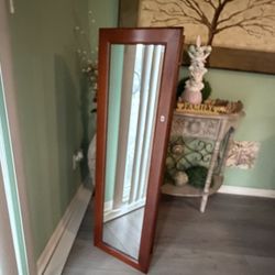 Hanging Jewelry Cabinet Full Length Mirror