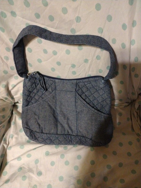 Small Blue Denim Stephanie Dawn Shoulder Purse