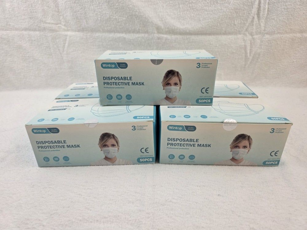 Disposable 3 Layer Face Mask BRAND NEW / NEVER OPENED 250 Pieces - Blue