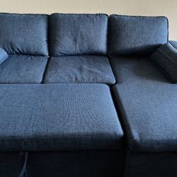 New !🚨 Sectional Sleeper Sofa with Storage Chaise, Reversible Pull Out Couch Sofa Bed, L-Shape