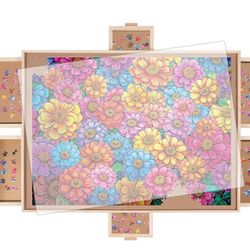 2000 piece  Rotating Puzzle Board with 6 Drawers, Lazy Susan & Transparent Cover,  Reg. 99.99