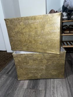 Gold Tan Faux Leather Lamp Shades
