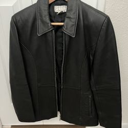 Petite Sophisticate Leather Jacket