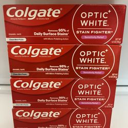 Colgate Optic White toothpaste 4.2 oz all 4 x $8