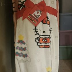 Hello Kitty Christmas Blanket $20