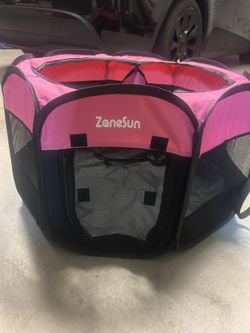 ZaneSun Foldable Pet PlayPen Knee length, Sturdy