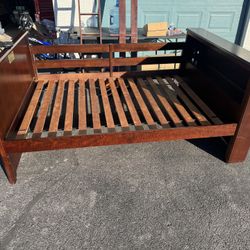 Handcrafted Solid Wood Bunk Bed + Ladder (2 Full Size Beds)