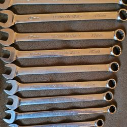 Snap On Combination Wrenches  10mm-19mm