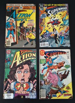 4 VINTAGE SUPERMAN & ACTION COMICS [1(contact info removed)]