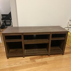 Mainstays Parsons TV Stand for TVs up to 50", Canyon Walnut