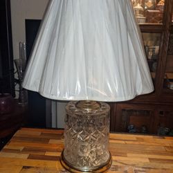 Antique Lead Crystal Lamp