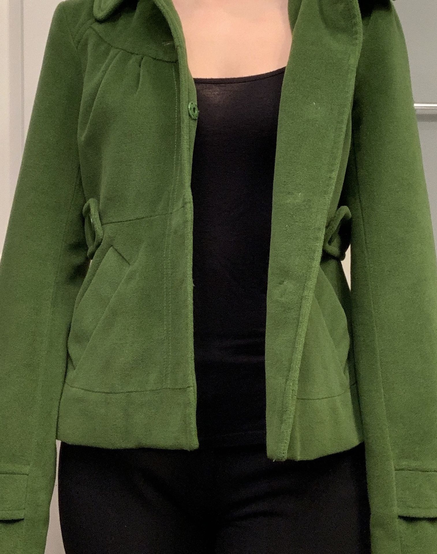 Suede Green Coat
