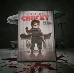 CULT OF CHUCKY (DVD, 2017) Unrated & Rated Versions Horror Film Jennifer Tilly. 
This is the Cult of Chucky DVD, which includes the unrated version of