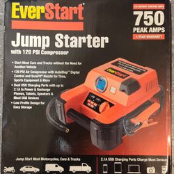 Jump Starter Tire Inflator, Phone Charger 