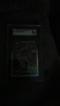 2024 Topps chrome logo fracture, Jaxon chourio graded nine