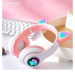 Cat Over Ear Bluetooth Headphone w/Microphone LED Light

