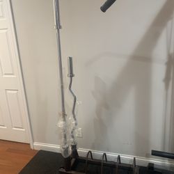 New Still In The Box 6 Ft Olympic Barbell And Curl Bar Will Clamps 