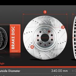 2022 vW Tiguan GTi. Front Brakes Rotors/pads