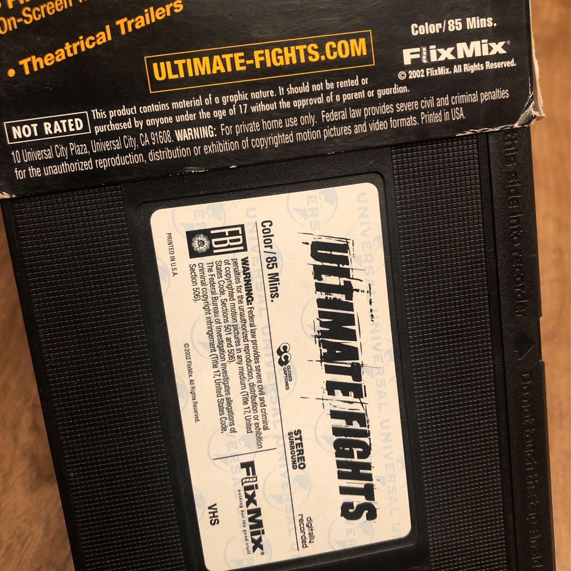 Flix Mix Ultimate Fights From the Movies Vol 2 (VHS 2002