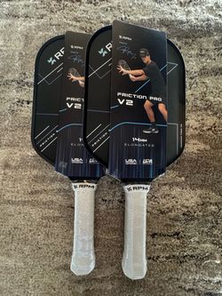 RPM V2 14mm Pro BUNDLE* Pickleball Paddle Blue ( Ryan Fu )