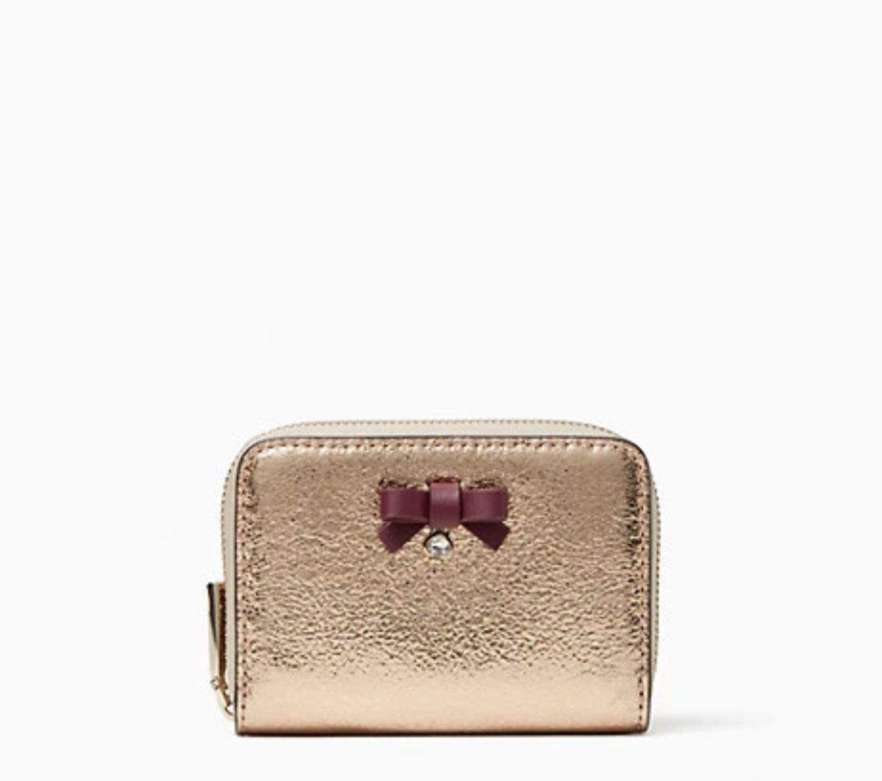 NWT KATE SPADE Glitterning Other Wrapping Party Small Zip Around Wallet NWT/BOX