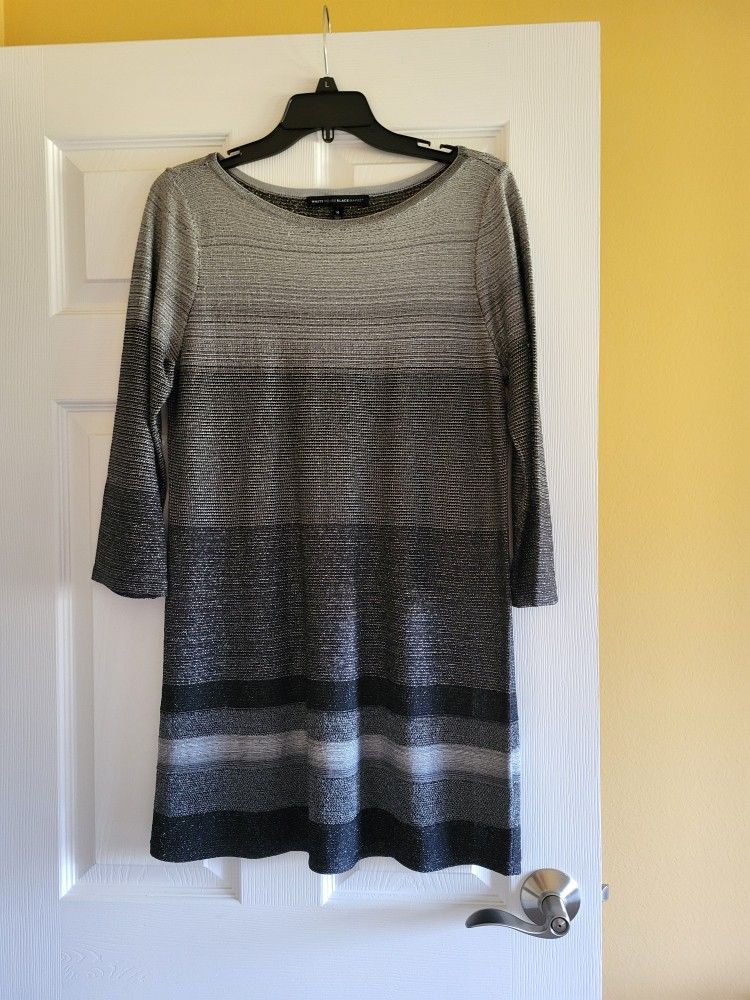 PARTY DRESS WITH METALLIC ACCENT BY WHBM, SIZE M - LIKE NEW