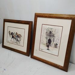 San Antonio. Painter Lorenzo Castaneda water color paintings