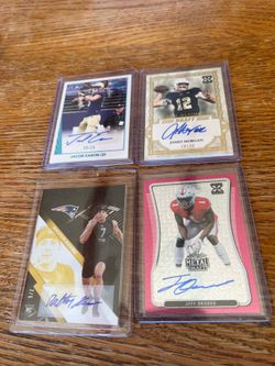 Low Numbered Football Rookie Auto Card Lot
