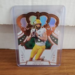Justin Herbert Die Cut CROWN Rookie RC CHARGERS FOOTBALL Star QUARTERBACK
