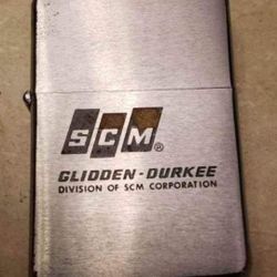 Vintage ZIPPO Lighter - GLIDDEN-DURKEE SCM 1968 Advertising Lighter - Paint - FIRM PRICE