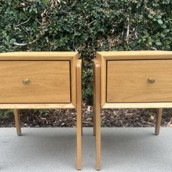 2 Mid Century Modern Style Nightstands