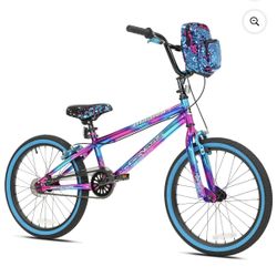 Genesis Illusion Child Bike, 20" Wheels, Kids Ages 7-13 Years, Blue/Purple