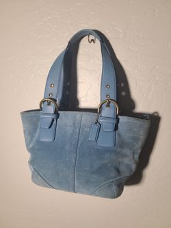 Coach Purse Soho Y2k Suede Blue