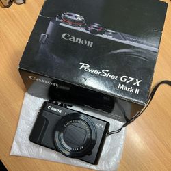 Canon G7x Mark II 20.1 MP Black Digital Camera with box