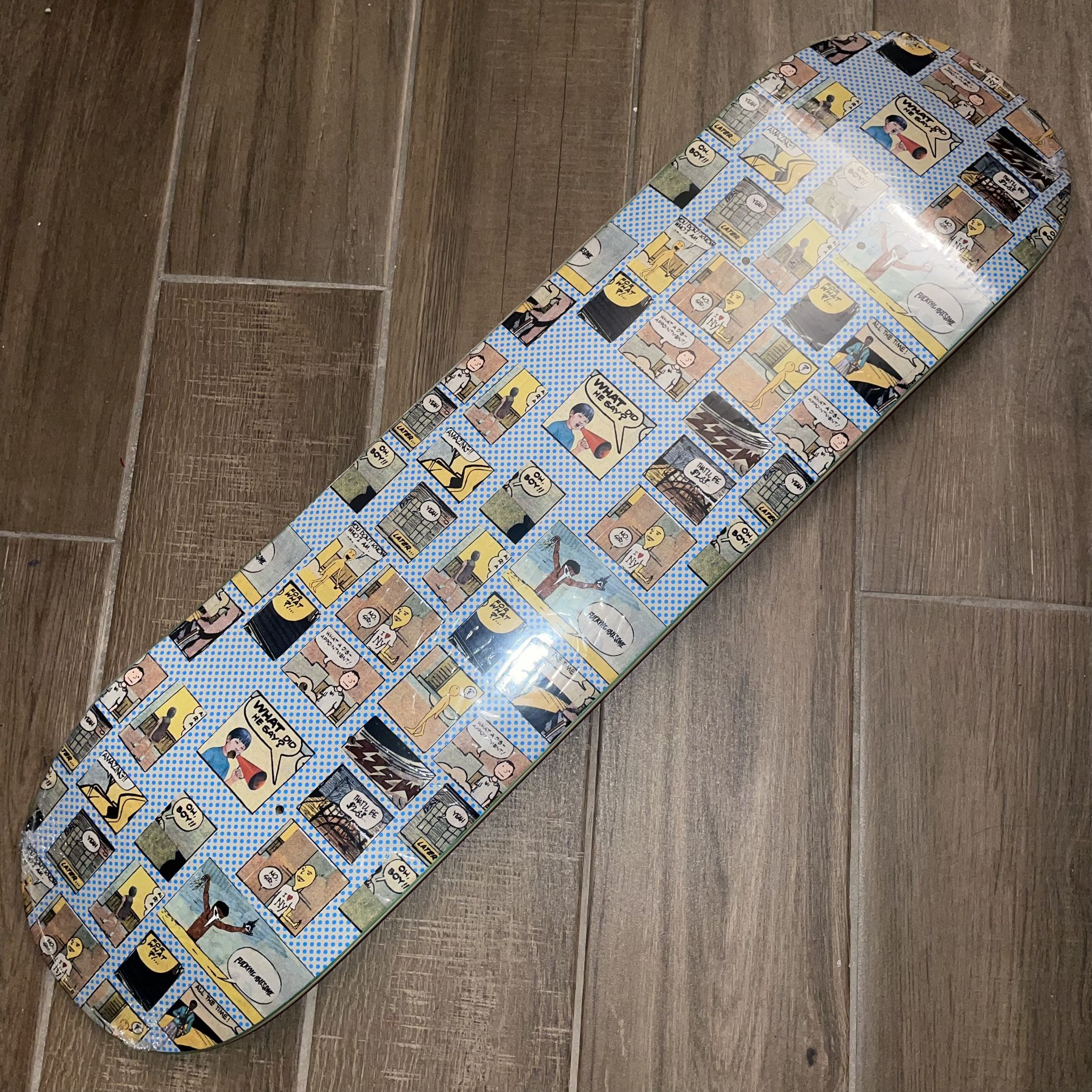 Fucking Awesome FA Comic Light Blue 8.0 skateboard deck