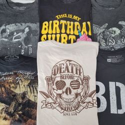 Lot of Mens 2XL Grunt Style T Shirts  Death Before Dishonor Eagle & more