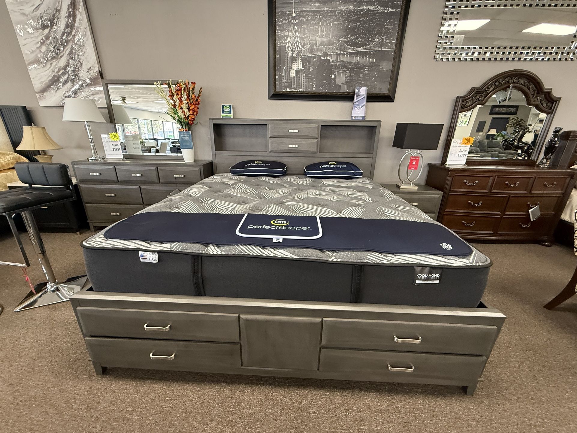 4 Pc King Bedroom Set