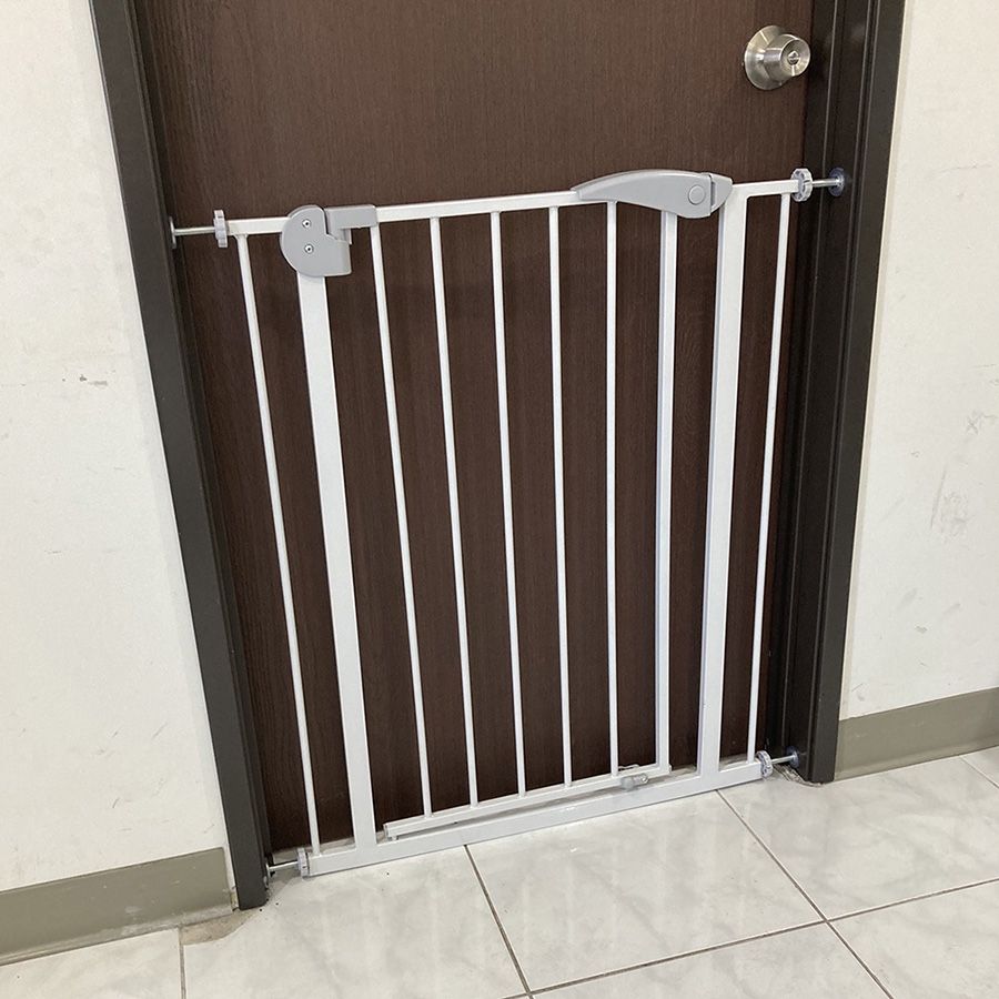 (NEW) $40 Walk Thru Baby Gate 35” Tall for 29-32” Wide Doorways Stairs, Safety Pet Dog Fence