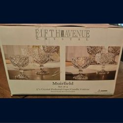 Fifth Ave Crystal Pedestal Dessert Cups Set Of 4