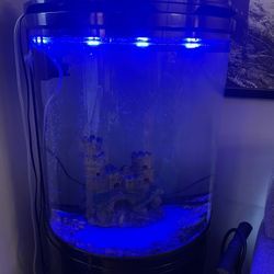 25 Gallon Half Moon Fish Tank ( Aquarium )