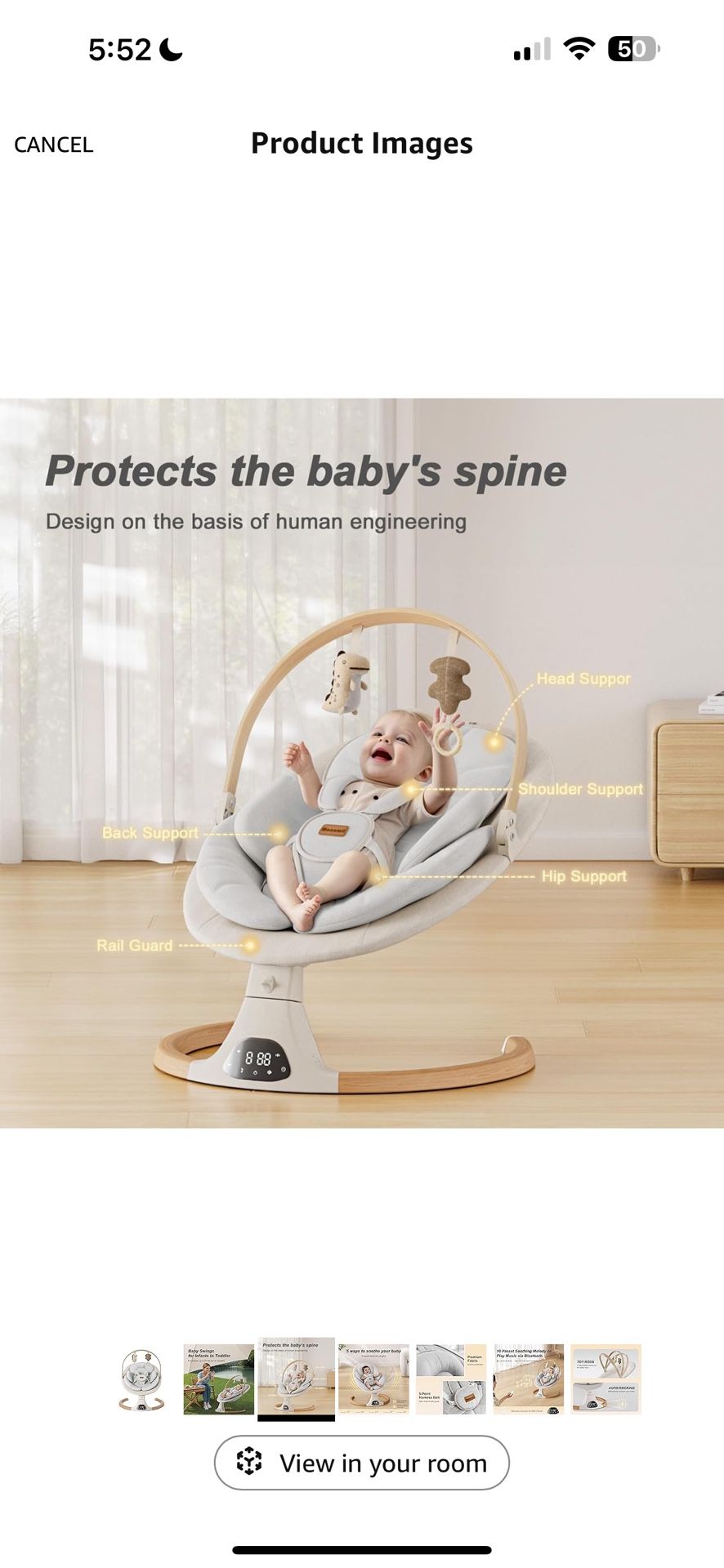 Baby swing