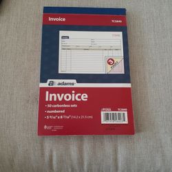 Adams® Carbonless Invoice Book, 3-Part, 5 9/16" x 8 1/2", Multicolor