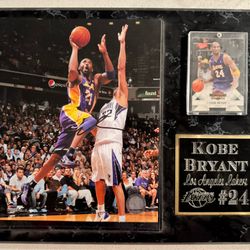  Signed Kobe Bryant Card And Frame 