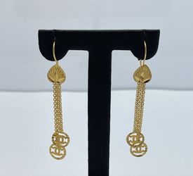 21K Gold Fancy Earrings.