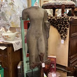 Vintage metal statue, 39”H