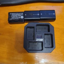 Sony NPFZ100 Batteries 3 Pack. With Charger 