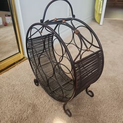 Vintage Metal Circular Wine Rack