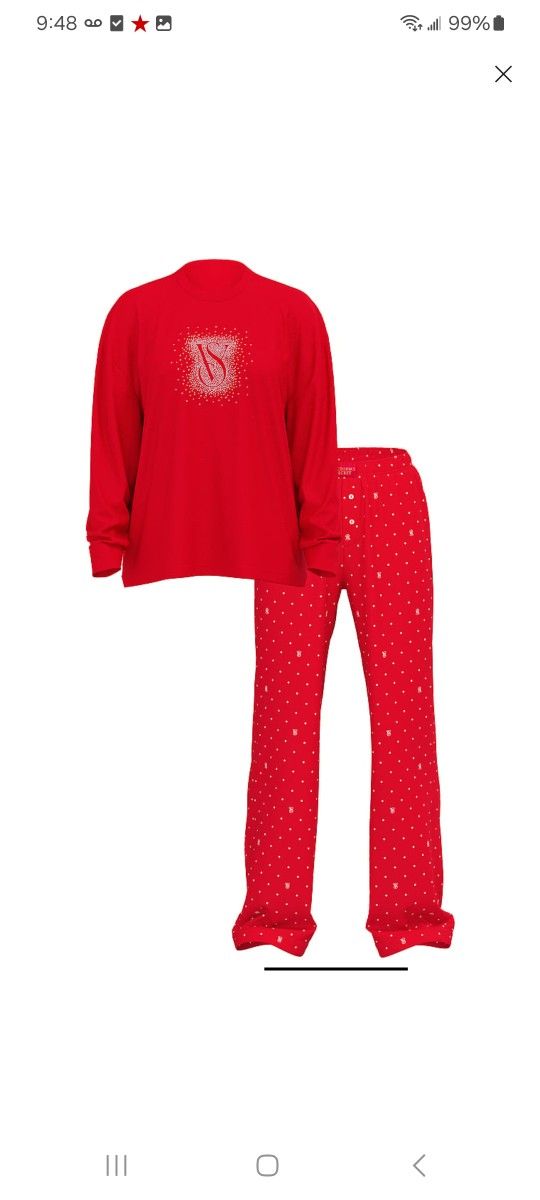 Victoria Secret Pajama Set Size Small