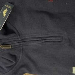 US Polo Assn Men 1/4 Zip Flatback Pullover 